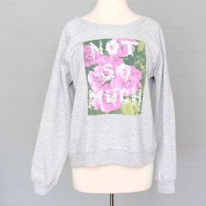 Gray Floral Graphic Sweatshirt